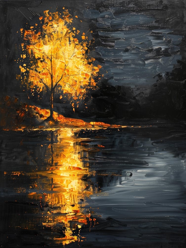 Tree By The Lake
