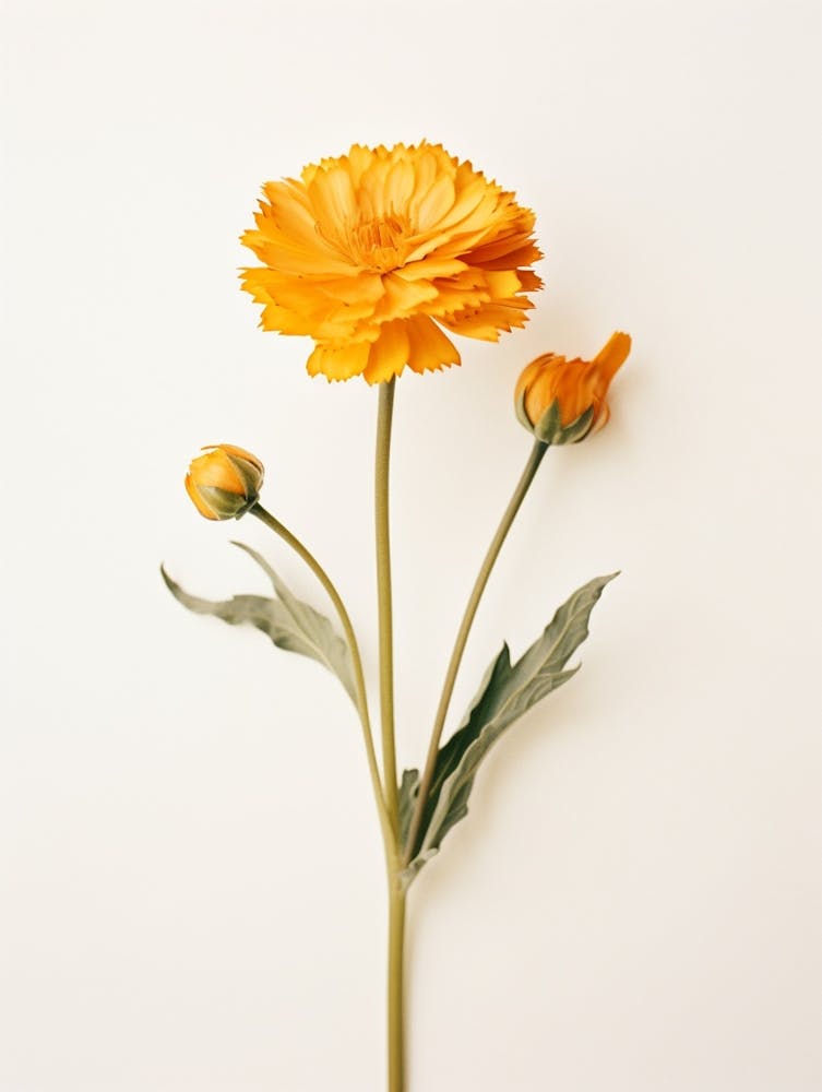 Pressed Flower Botanical Art Calendula 1