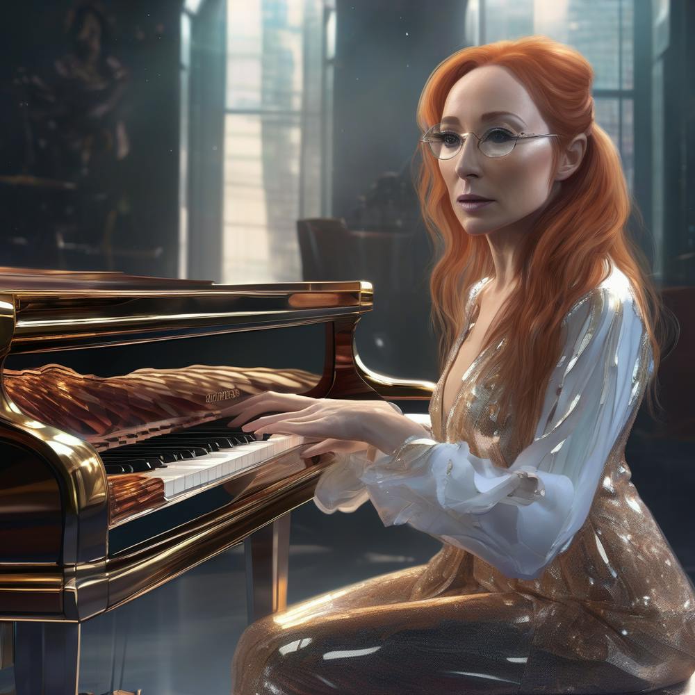 Tori Amos with a liquid