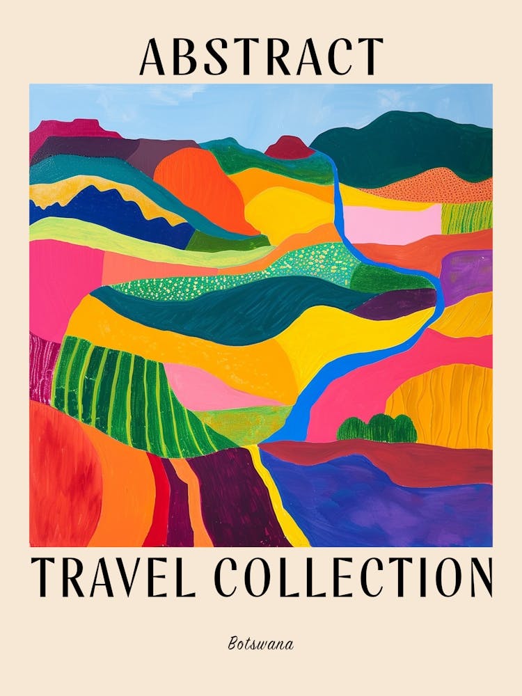 Abstract Travel Collection Poster Botswana 3