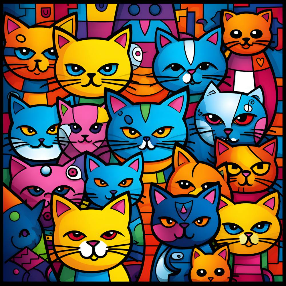 Colorful Cats