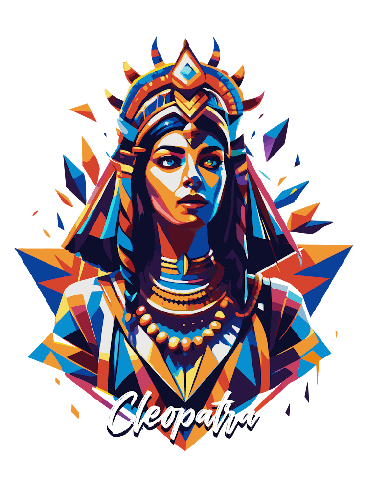 Cleopatra Portrait WPAP Pop Art