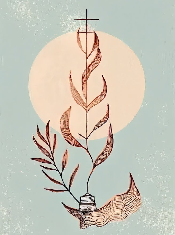 Twisted Maritime Symbols In Lightblue - Abstract Minimal Boho Beach