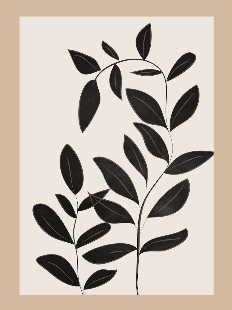 Minimalist Plants & Leaves Art 6
