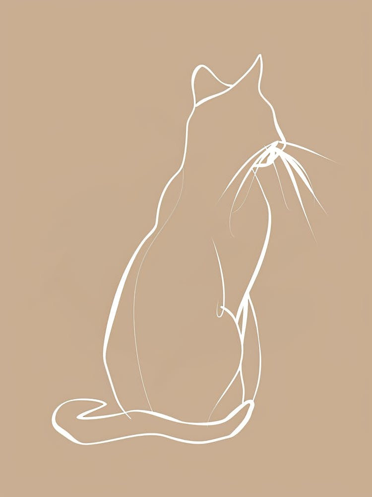 Cat - Boho, Line Art 9