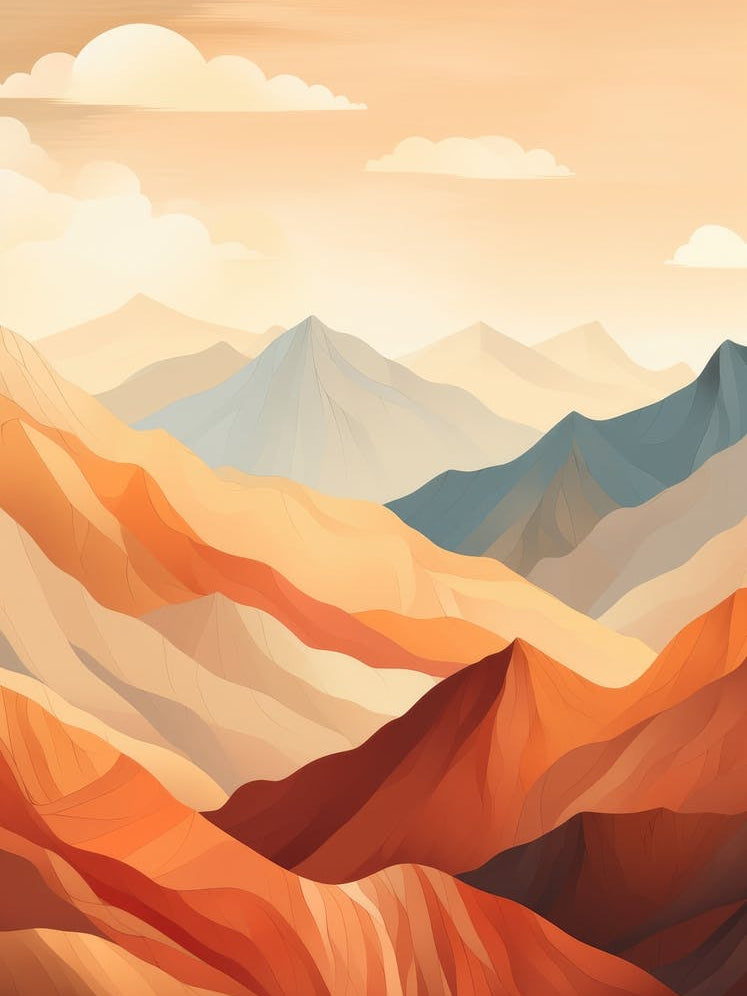 Abstract Mountain Landscape 3