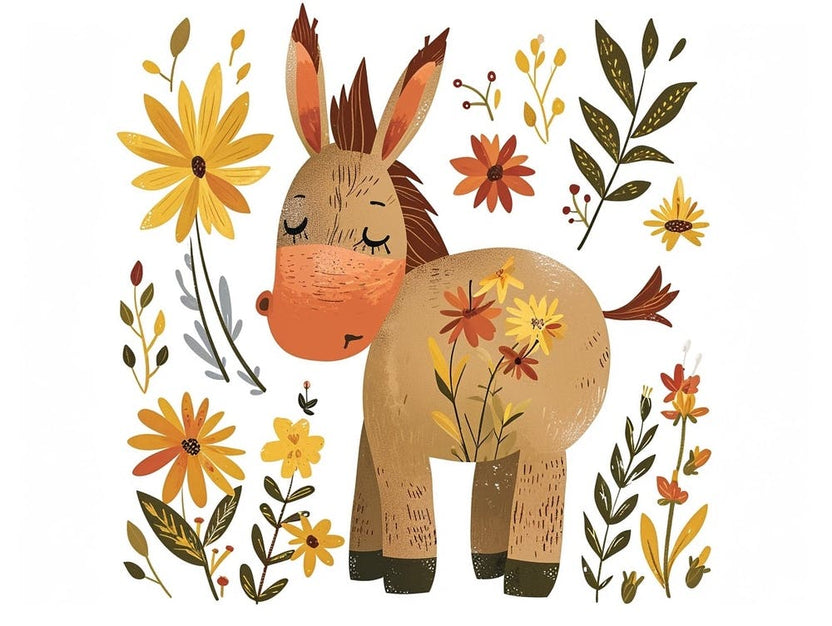 Little Floral Donkey 1