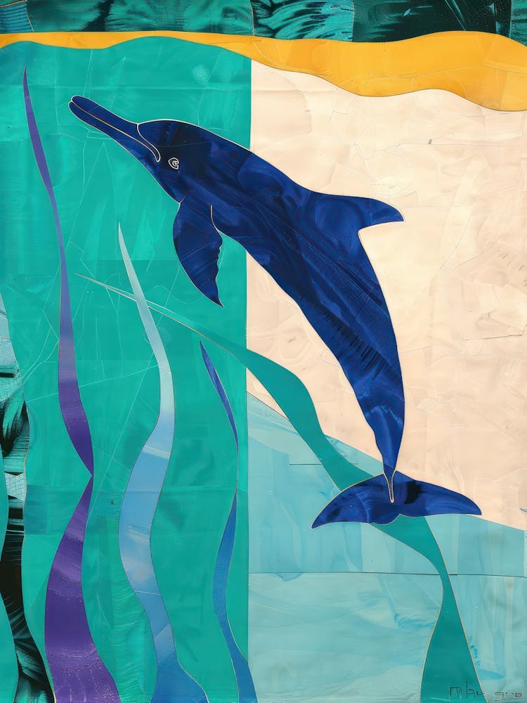 Dolphin 4 Cut Out Collage