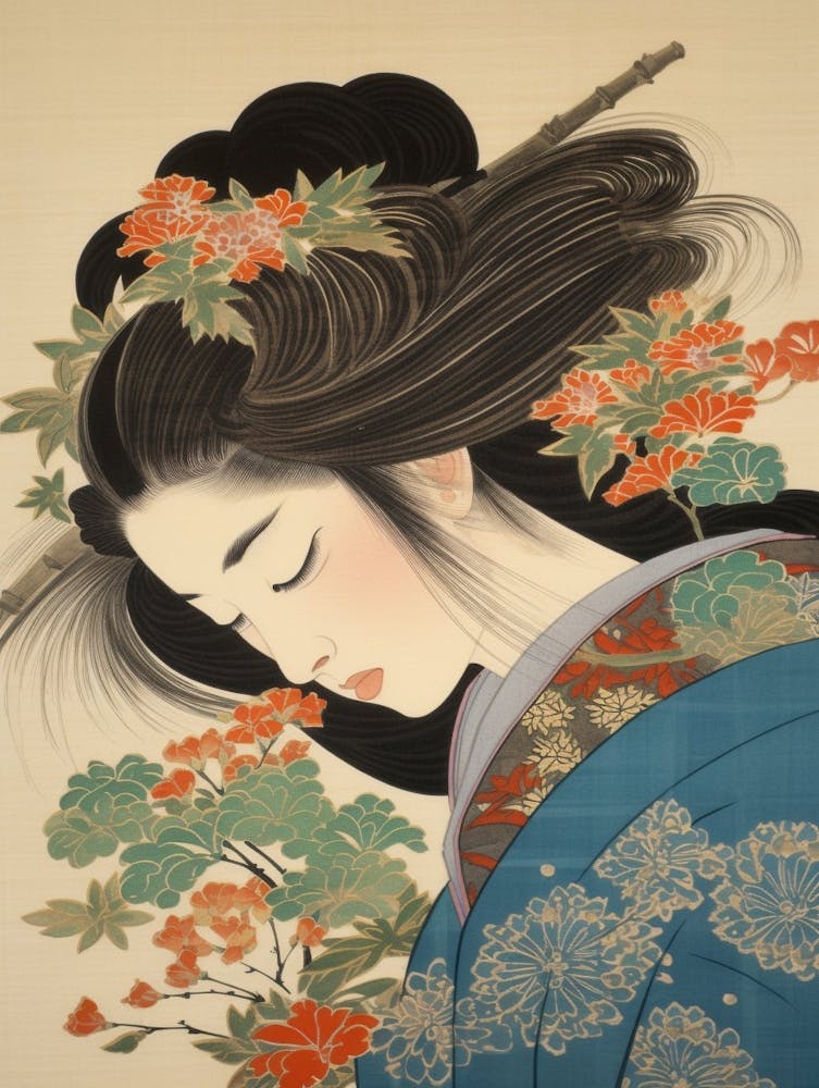 Ukiyo Schönheit Japanischer Stil 5
