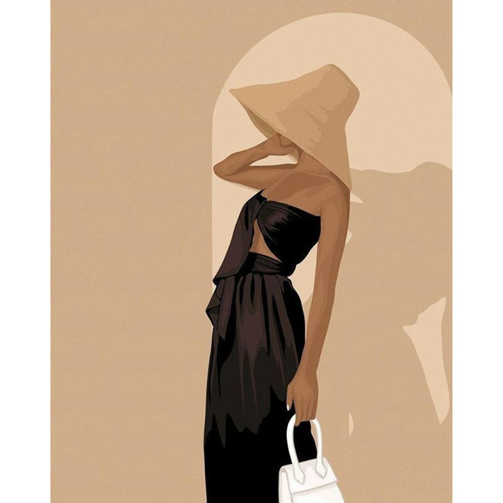 Black And White Woman In Hat