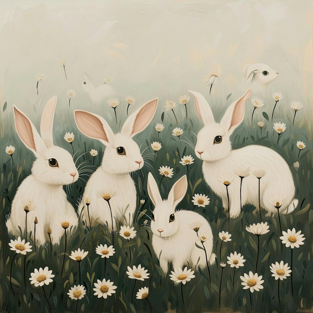 White Rabbits Fairycore Painting 4