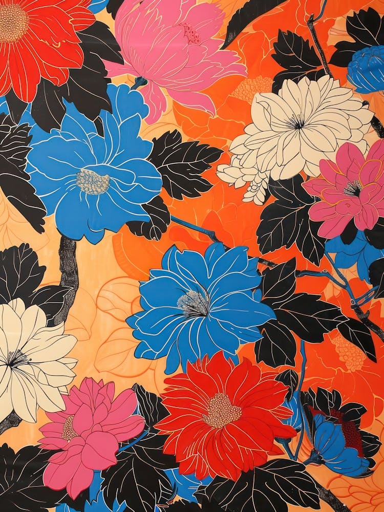 Hokusai  Great Japan Floral Japanese 9