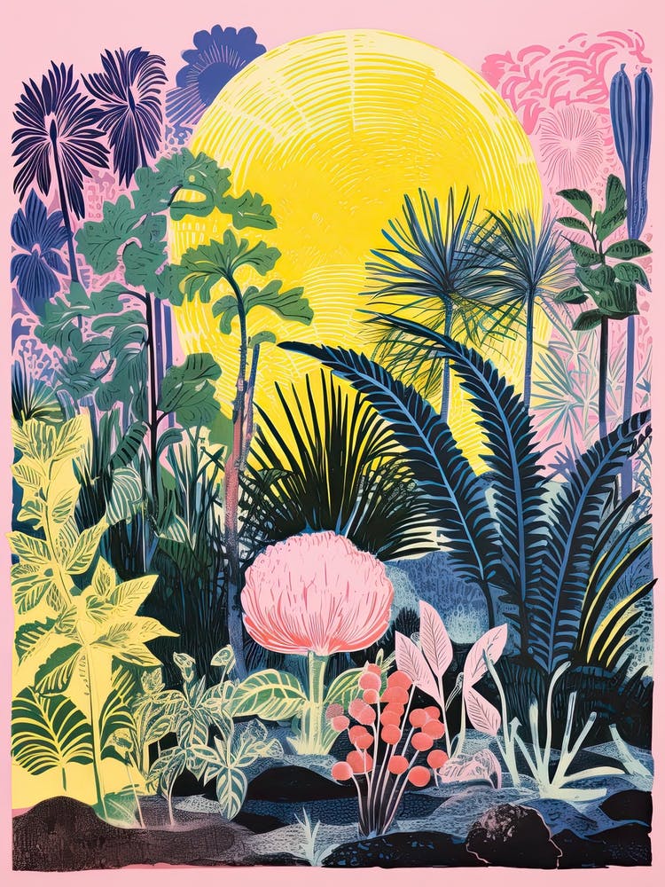 Colourful Botanical Risograph Style 19