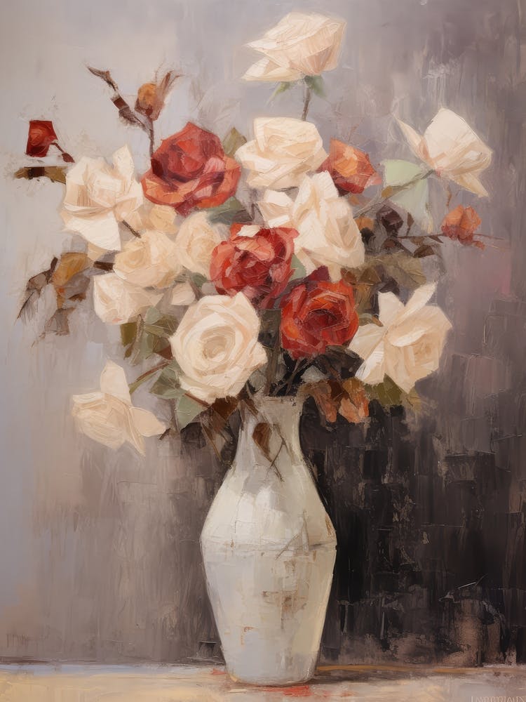 Gouache Rose Painting