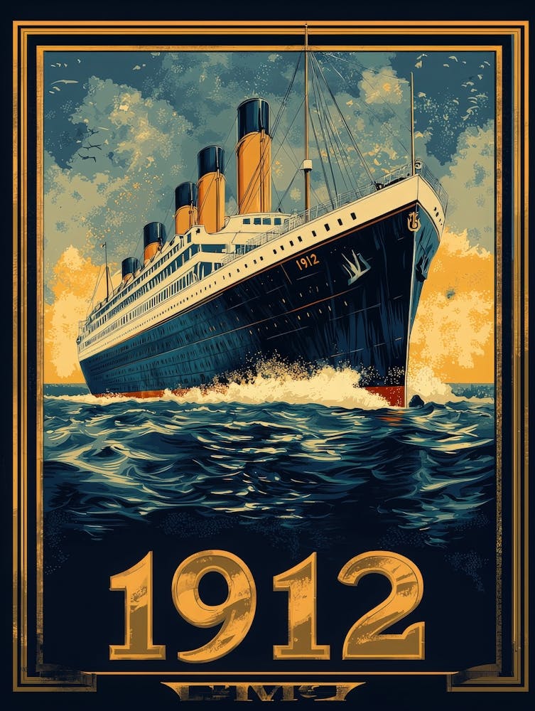 Aihrgdesign A Vintage Travel Poster For The Maiden Voyage Of 1