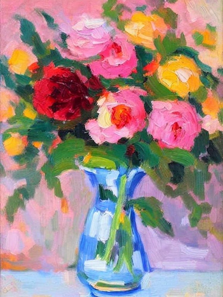 Peony  Matisse Style Flower