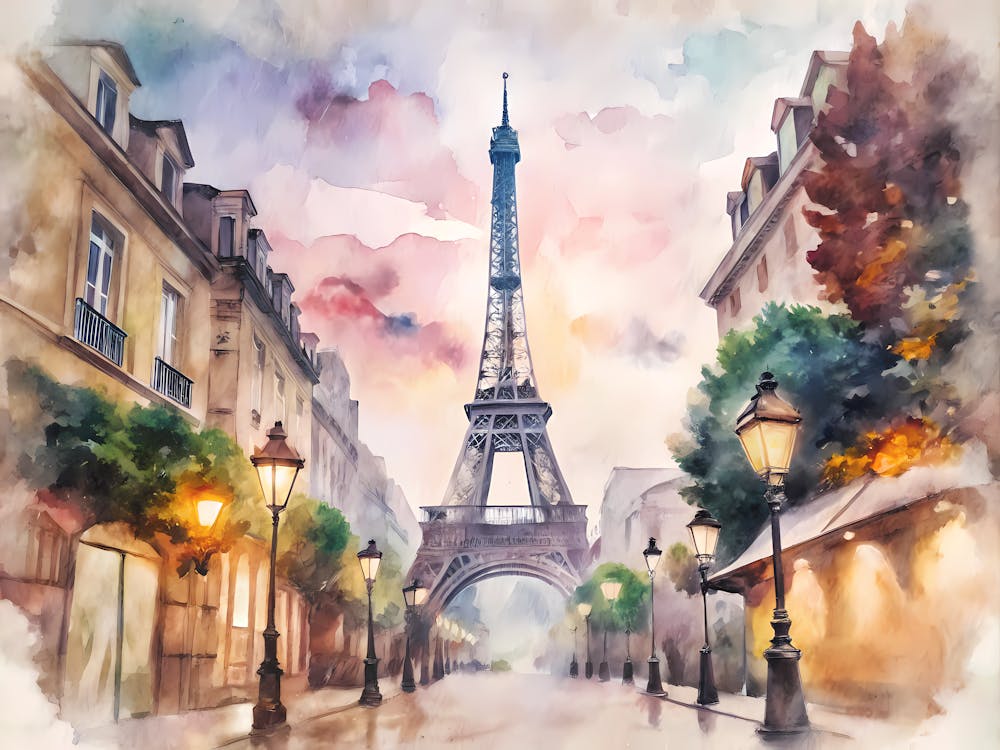 Paris France A Vintage Scene