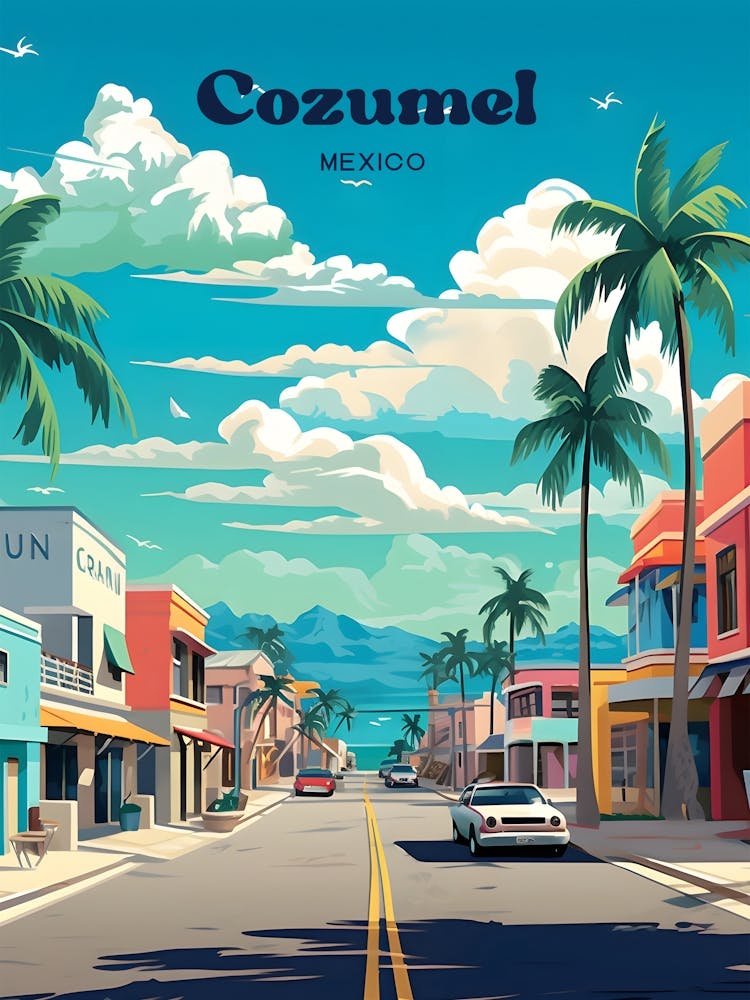 Cozumel Mexico Oceanview Travel Art