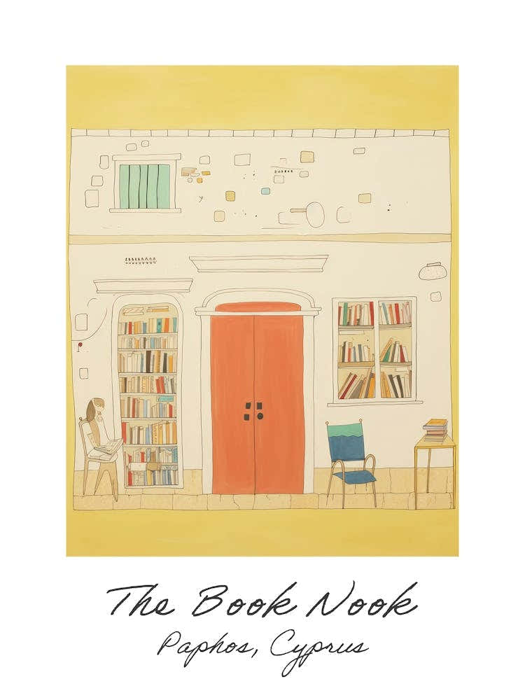 Paphos, Cyprus The Book Nook Pastel Colours 1 Poster