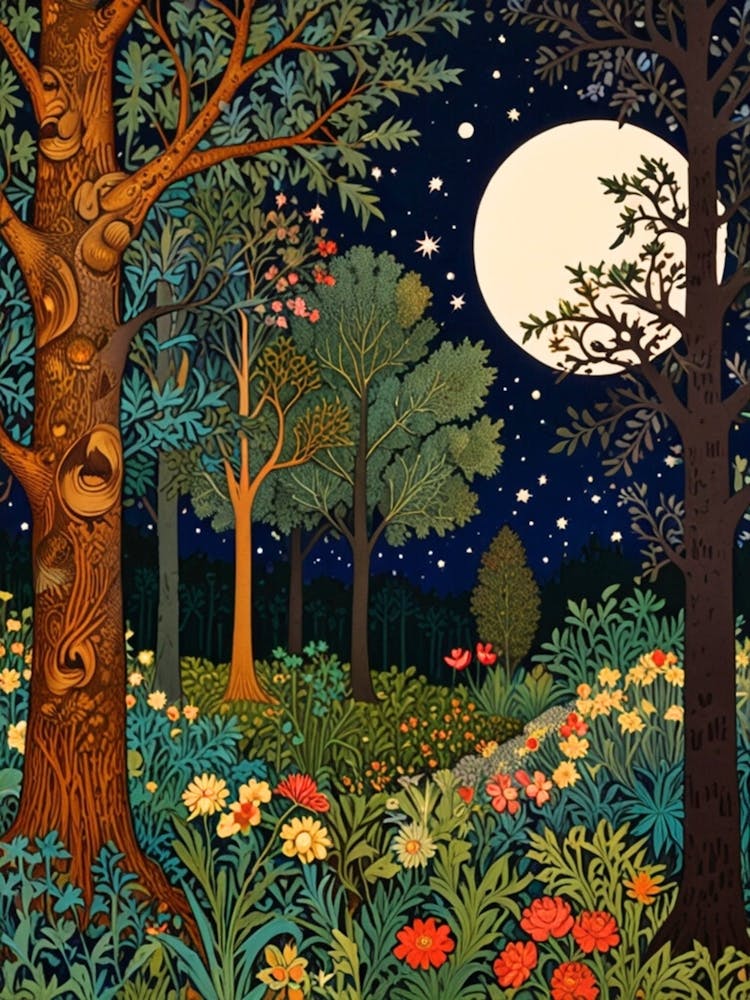 William Morris Night In The Forest 24