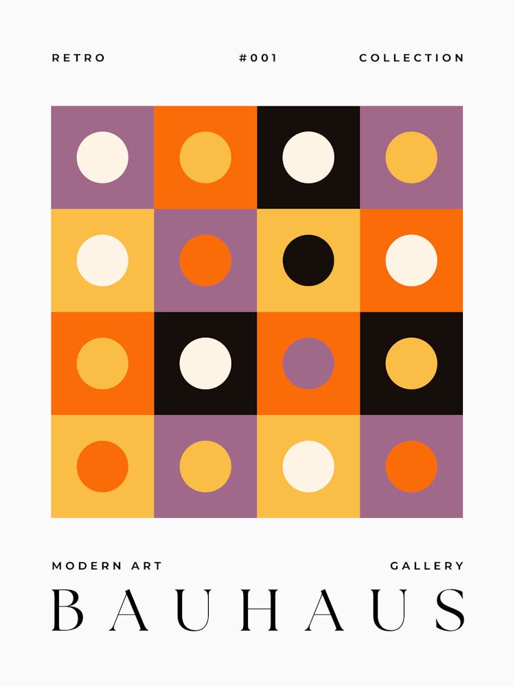 Bauhaus Mid Century Modern Wall Art Exhibition 