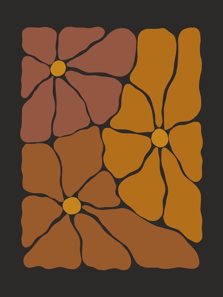 Moody Autumn Flower Trio 3