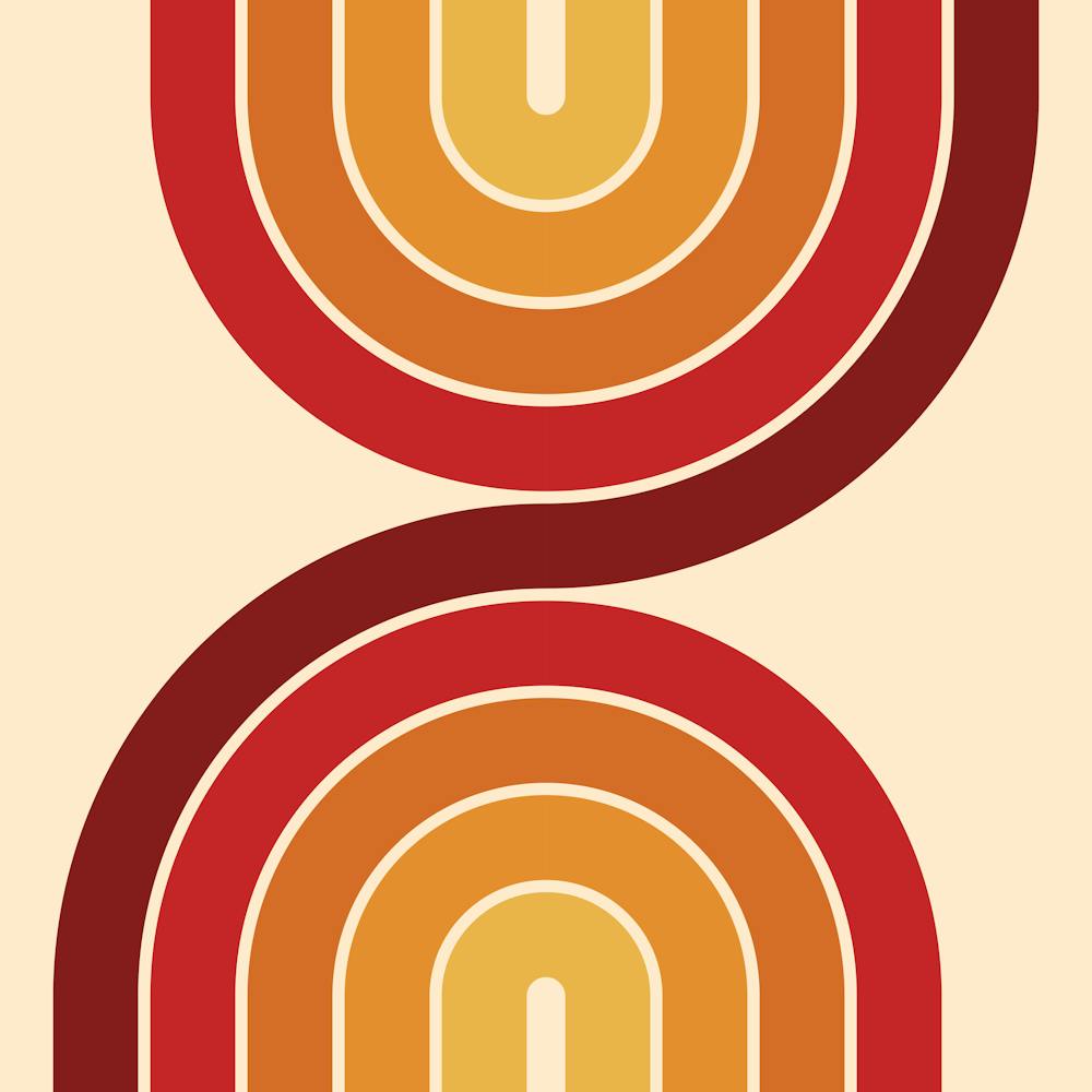 Midcentury Modern Retro Arch Abstract Retro Theme 02
