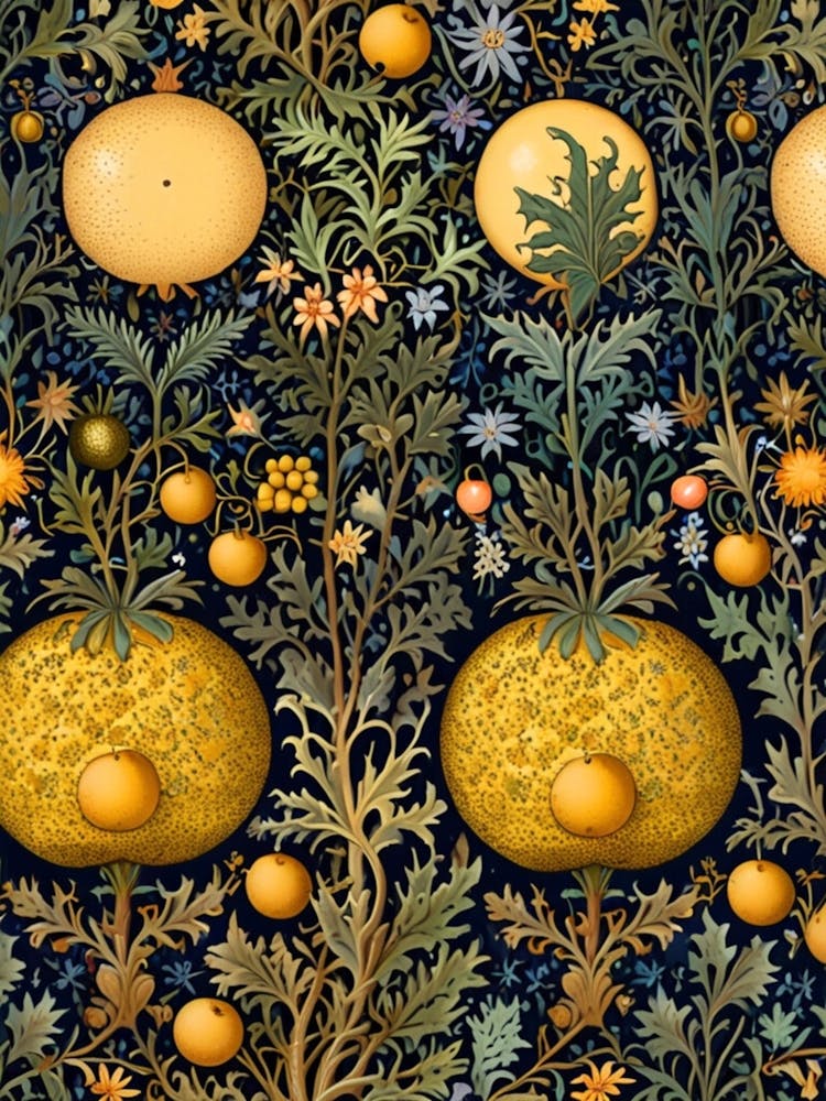 William Morris Oranges Et Fleurs 1