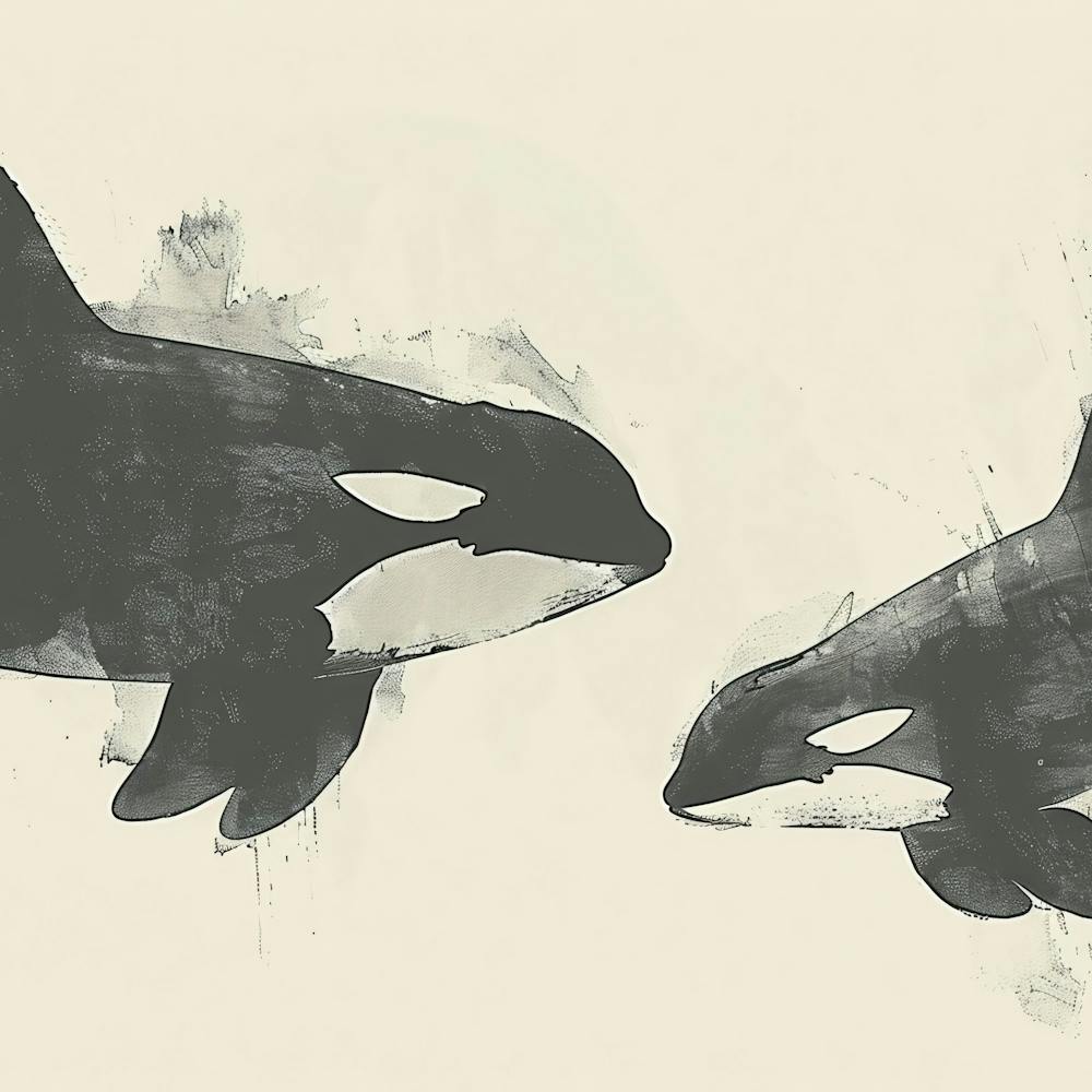 Orca Whales Canvas Print