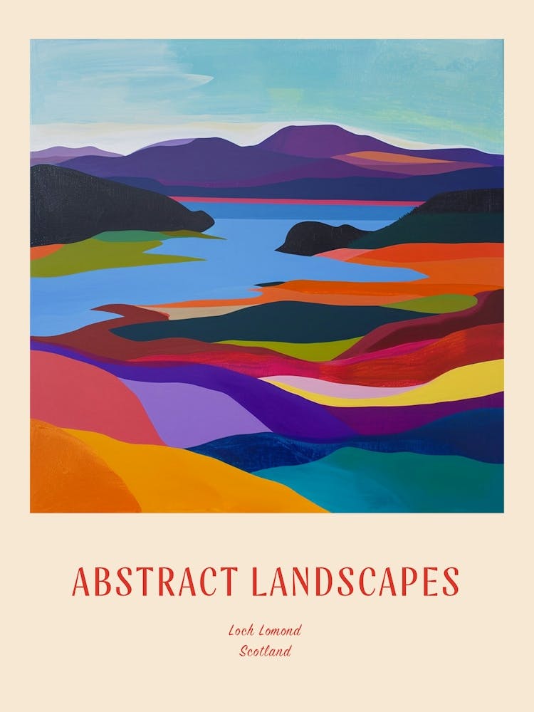 Colourful Abstract Loch Lomond Scotland 2 Poster