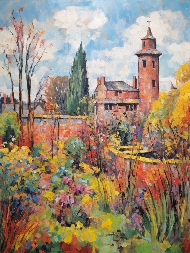 Autumn Gardens Painting Sissinghurst Castle Garden United Kingdom