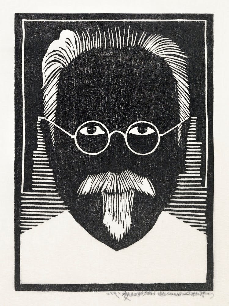 Self Portrait With Glasses And Goatee (1930), Samuel Jessurun