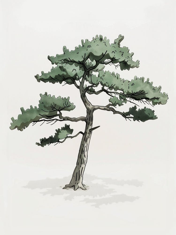 Pine Tree Pixel Illustration 2