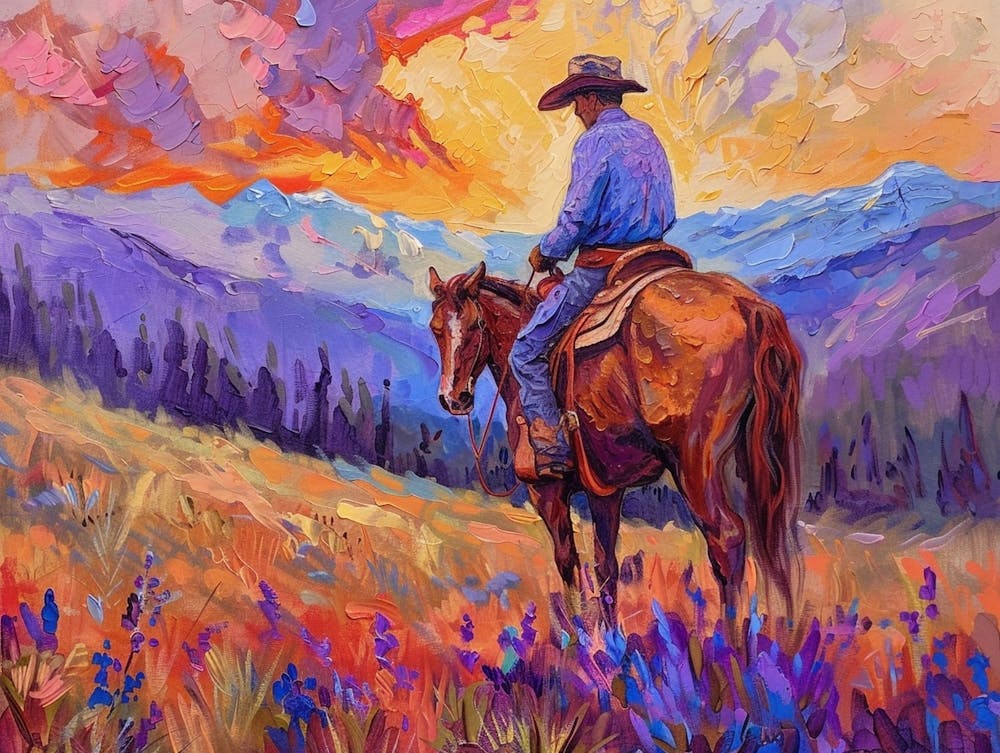 Cowboy Painting Montana 3