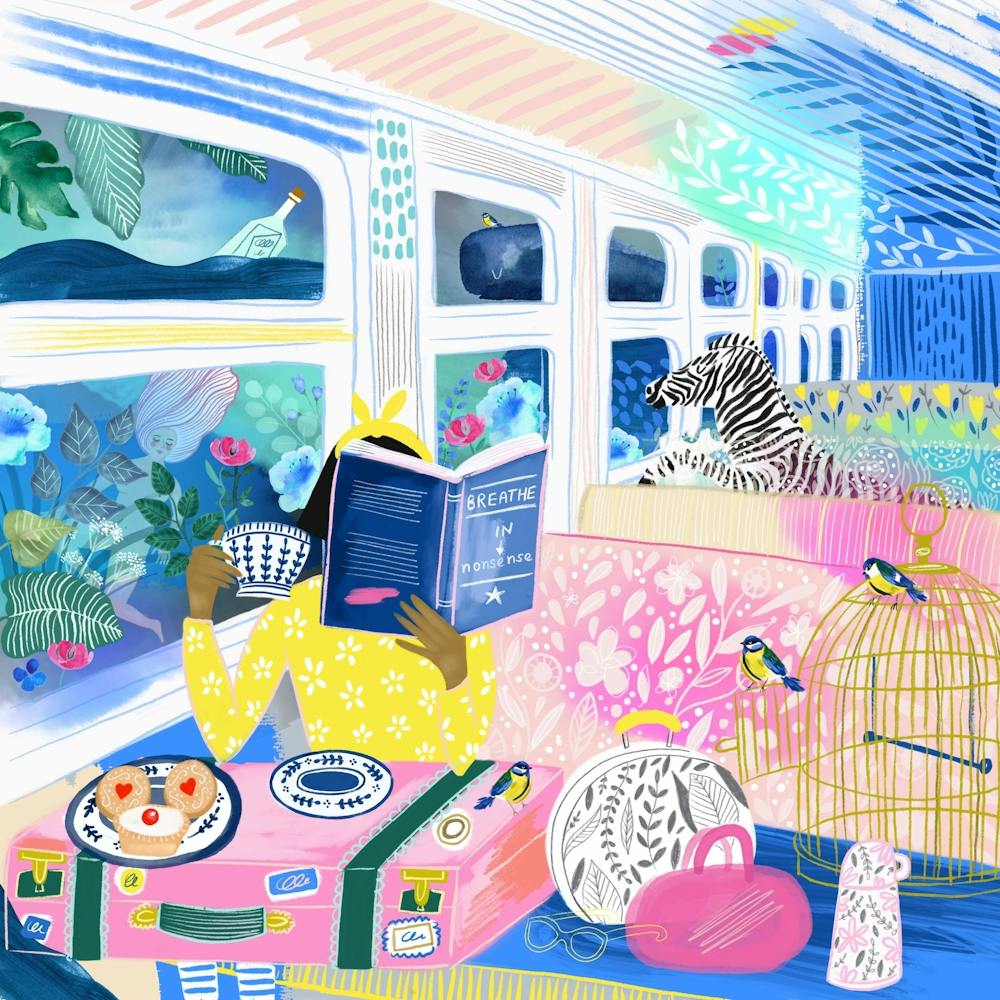 The book, the empty train and tea