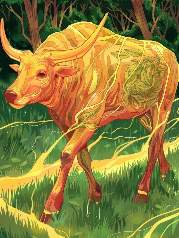 Bull With Lightning