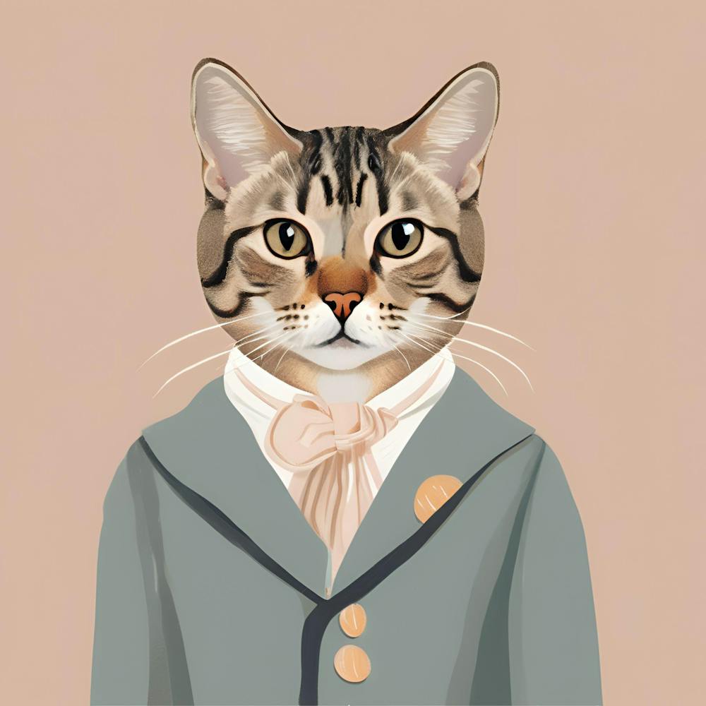 Portrait Of A Tabby Cat