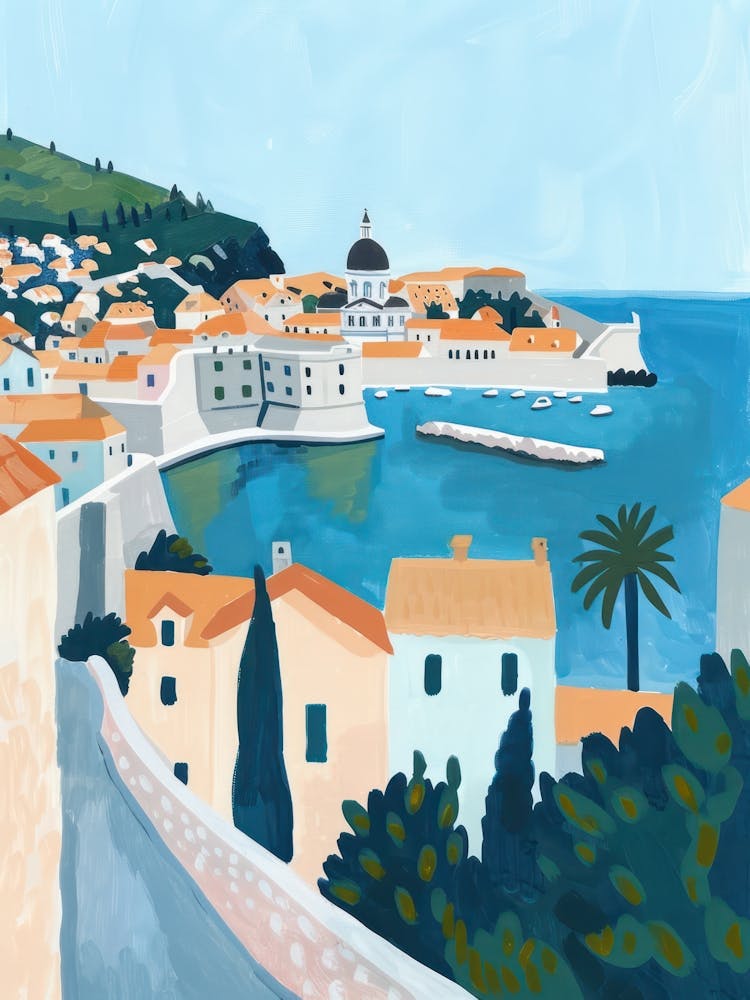 Travel Poster Happy Places Dubrovnik 8