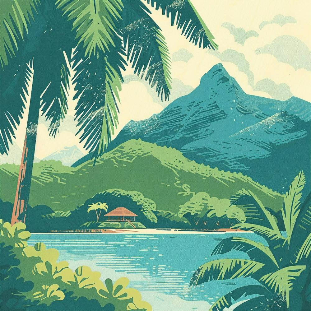 A Tahiti In French Polynesia Lofi Illustration 1720357037 1