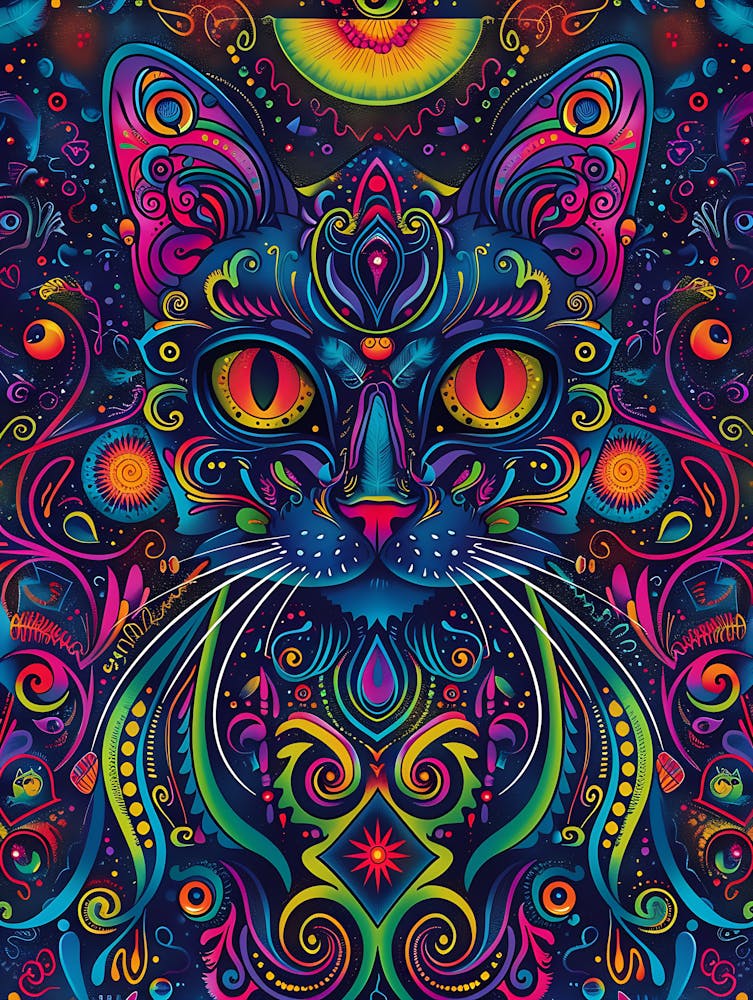 Psychedelic Cat 18