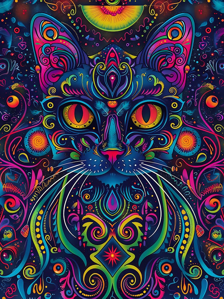 Psychedelic Cat 18