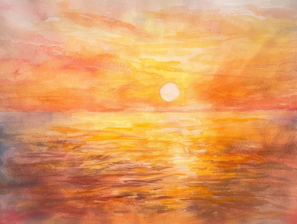 Sunset Over The Ocean 106