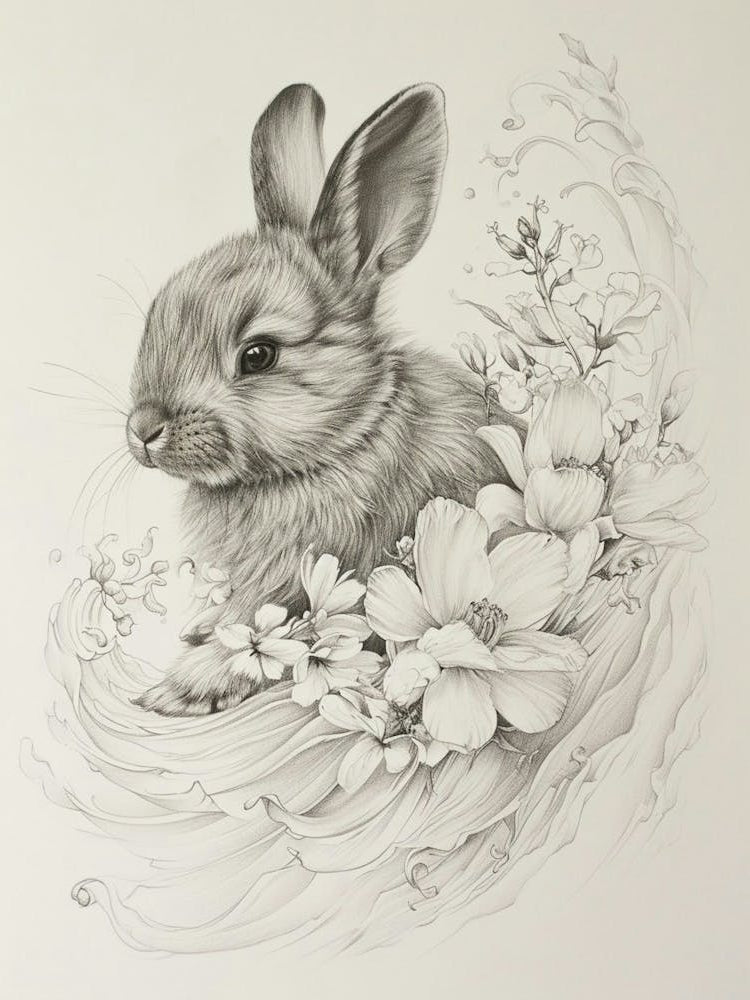 Polish Rabbit Drawing 2