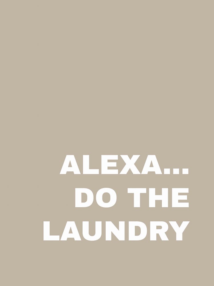 Alexa Do The Laundry Neutral Print