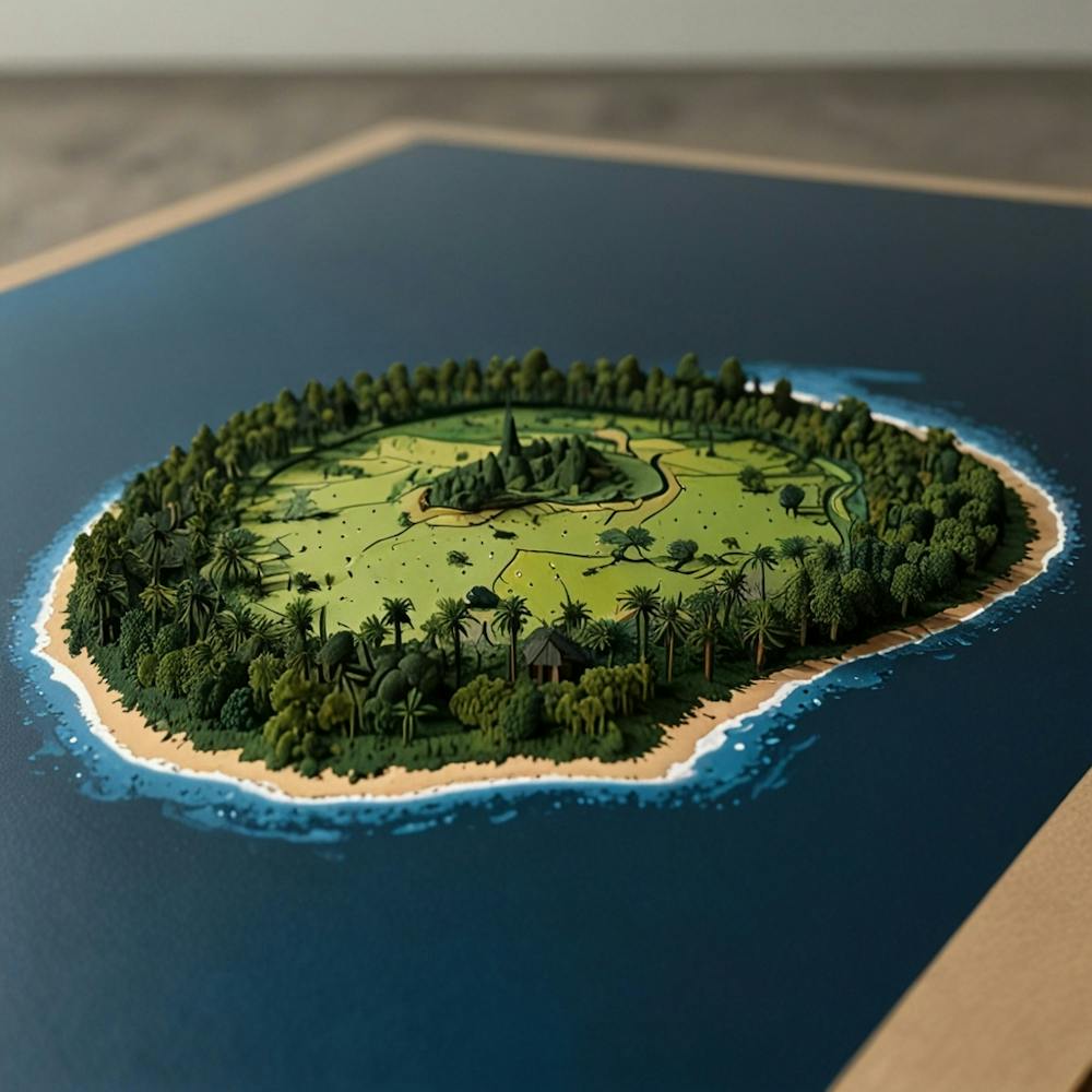3d Of An Island