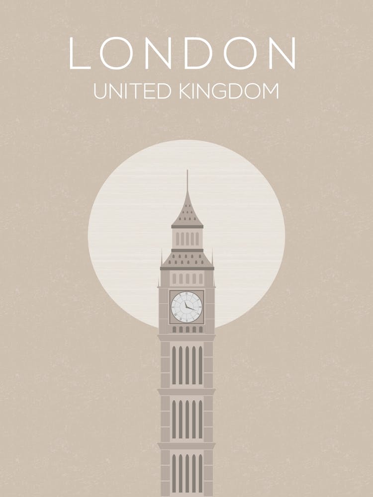 Neutral London Big Ben Print