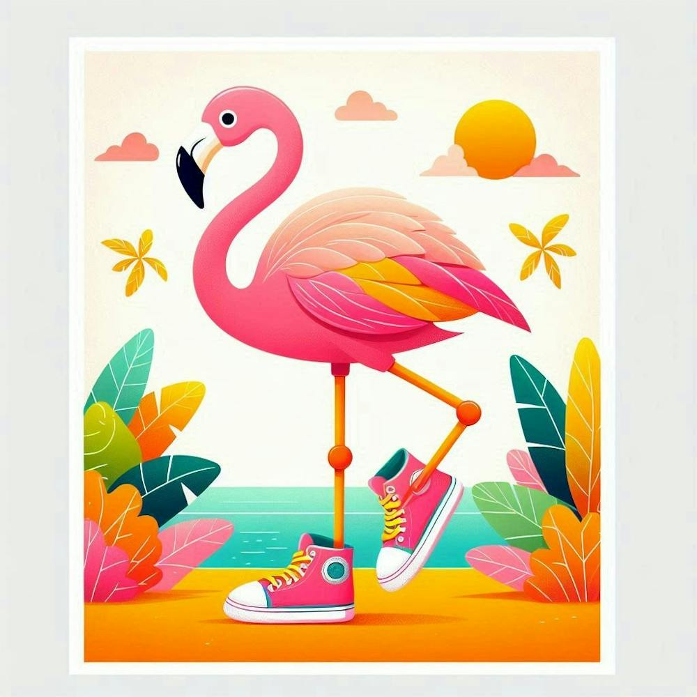 Flamingo Print 2