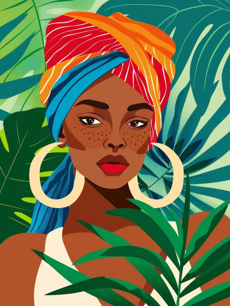 African Woman In A Turban 28