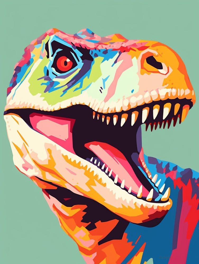 Colourful Dinosaur Allosaurus 2