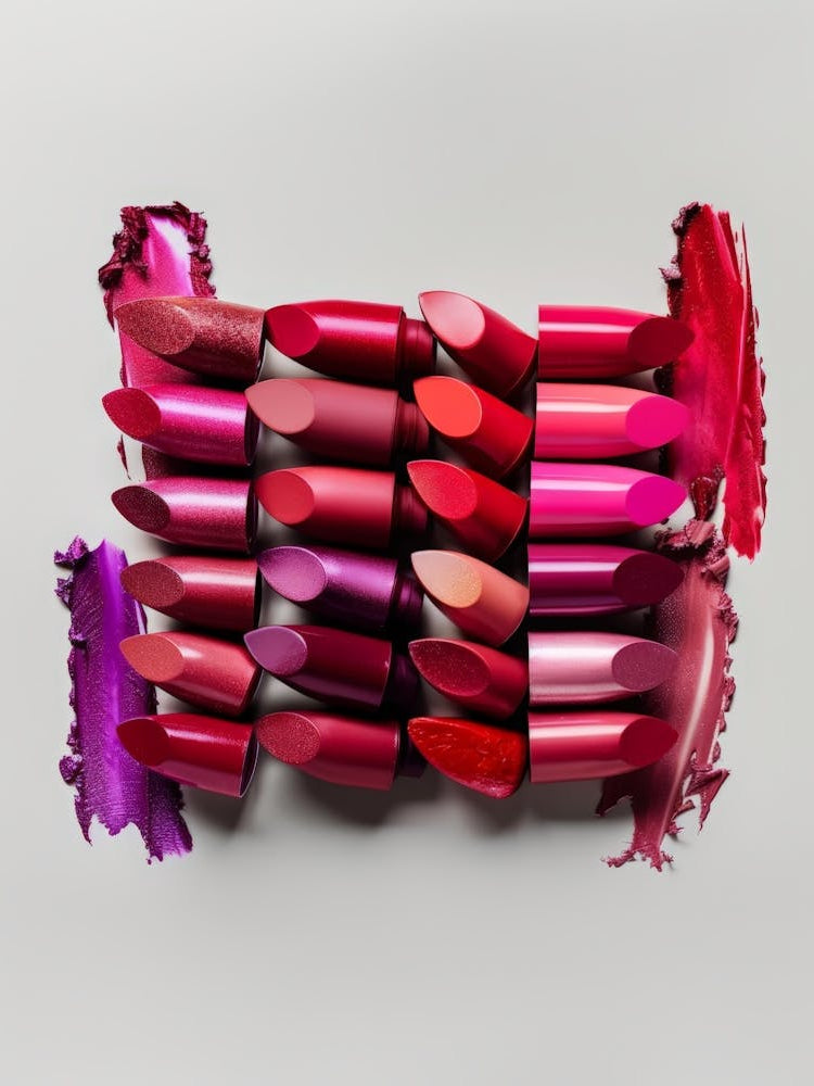 Lipsticks On A White Background 5